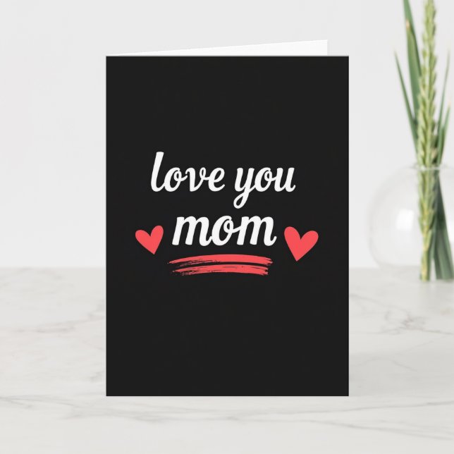 Carte simple pour maman je t'aime (Devant)