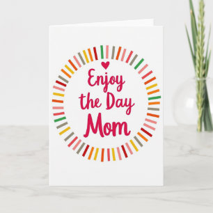 Carte simple pour maman : profitez de la journée