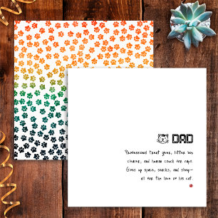 Carte simple rétro coucher de soleil pattes de cha