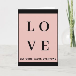 Carte Simple Rose Amour Faisons Confiance à Notre Valeur