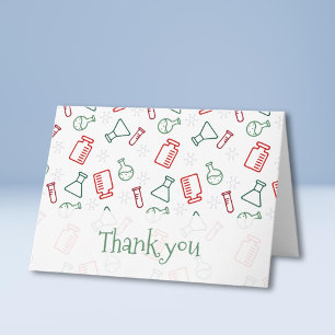 Carte Simple Rouge Vert Laboratoire Science Merci