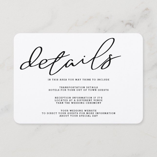 Carte simple Rustique Détails du papier Kraft (Devant)