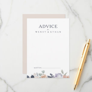 Carte simple Rustique Mariage Floral