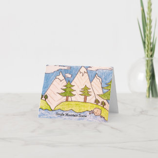 Carte Simple scène de montagne