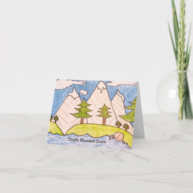 Carte Simple scène de montagne (Devant)