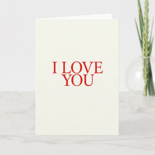 Carte Simple Serif Je T'Aime