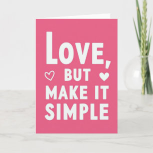 Carte Simple Smooth Love Hearts