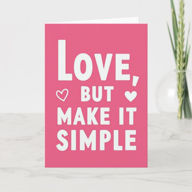Carte Simple Smooth Love Hearts (Devant)