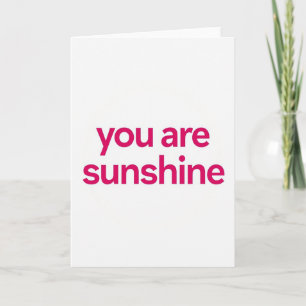 Carte Simple Sunshine