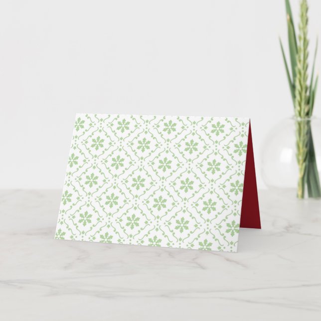 Carte Simple vacances Rouge Vert personnalisé (Devant)