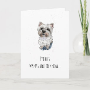 Carte Simple Westie West Highland Terrier Fête des pères