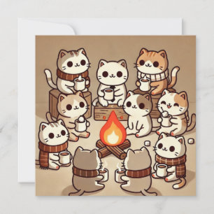 Carte simple Whiskers Campfire