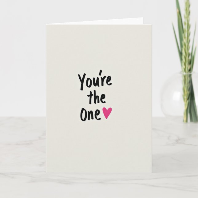 Carte Simple You Are The One Card (Devant)
