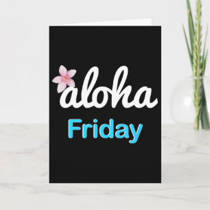 Carte Simplement aloha vendredi' Plumeria Vacances Hawaï