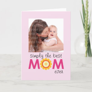 Carte Simplement la meilleure MOM jamais rose lilas jour