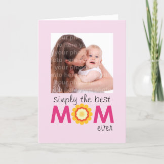 Carte Simplement la meilleure MOM jamais rose lilas jour