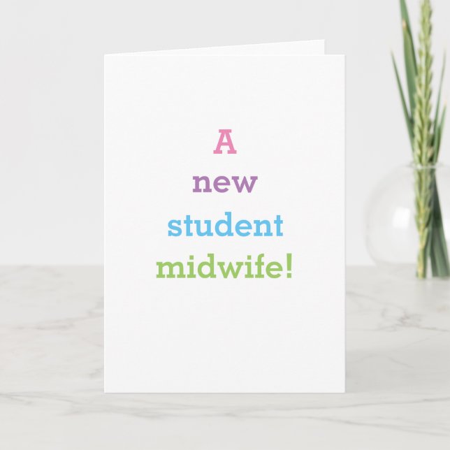 Carte Simplement, une nouvelle sage-femme étudiante ! (Devant)