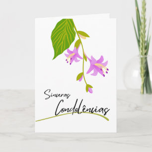 Carte Sinceras Condolencias Sympathie en portugais Hosta