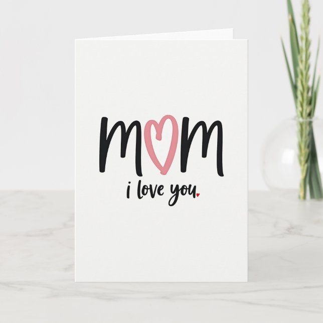 Carte sincère « J'aime maman » (Devant)