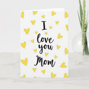 Carte sincère Je t'aime Maman