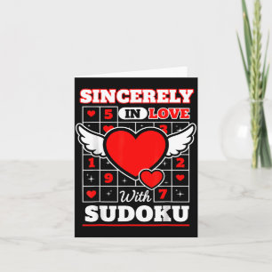 Carte Sincèrement amoureux de Sudoku Mignon Saint-Valent