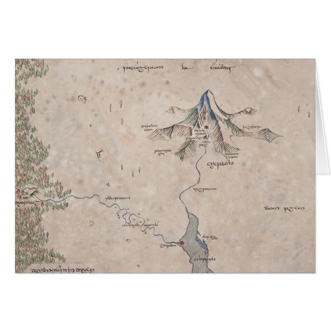 Carte Sindarin de la Lonely Mountain (Devant horizontal)