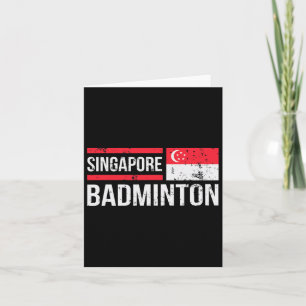 Carte Singapour Badminton Drapeau Raquette Sport Birdie