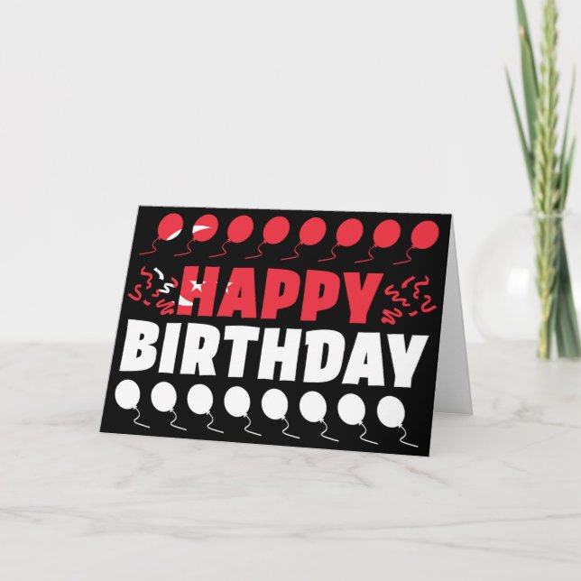 Carte Singapour Drapeau patriotique Anniversaire (Devant)