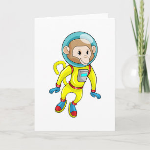Carte Singe astronaute
