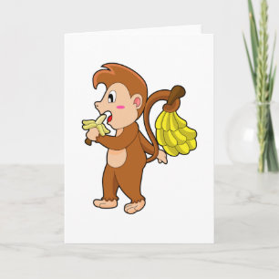 Carte Singe avec bananes