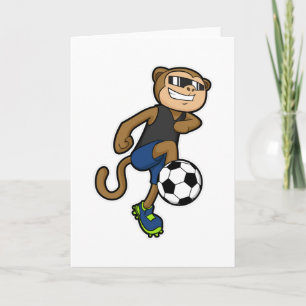 Carte Singe en joueur de football à Football