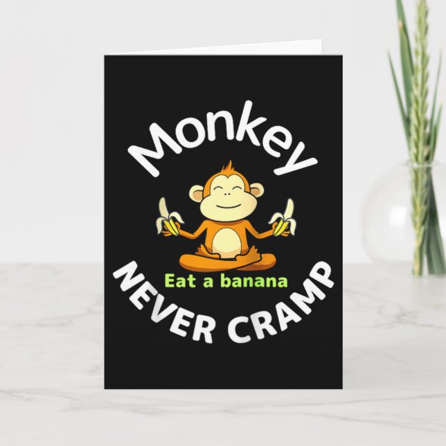 Carte Singe Jamais Crampes Manger Une Bannane Raglan Bas (Devant)