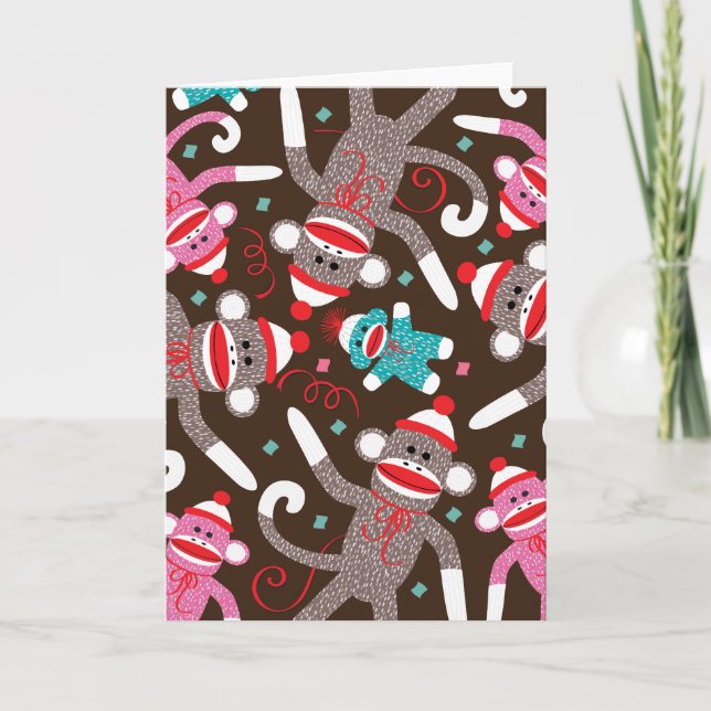 Carte Singes Chaussette (Devant)