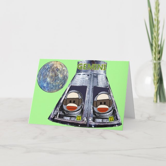 Carte Singes chaussettes Gemini (Devant)