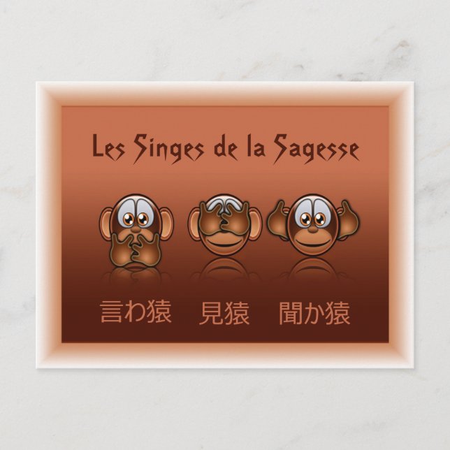 carte singes de la sagesse (Devant)