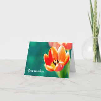 Carte Single Orange Tulip
