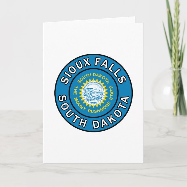 Carte Sioux Falls Dakota du Sud (Devant)