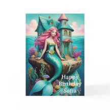 Sirène de l'océan Joyeux Anniversaire