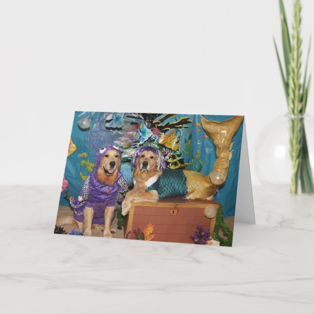 Carte Sirène d'or et poulpe (Devant)