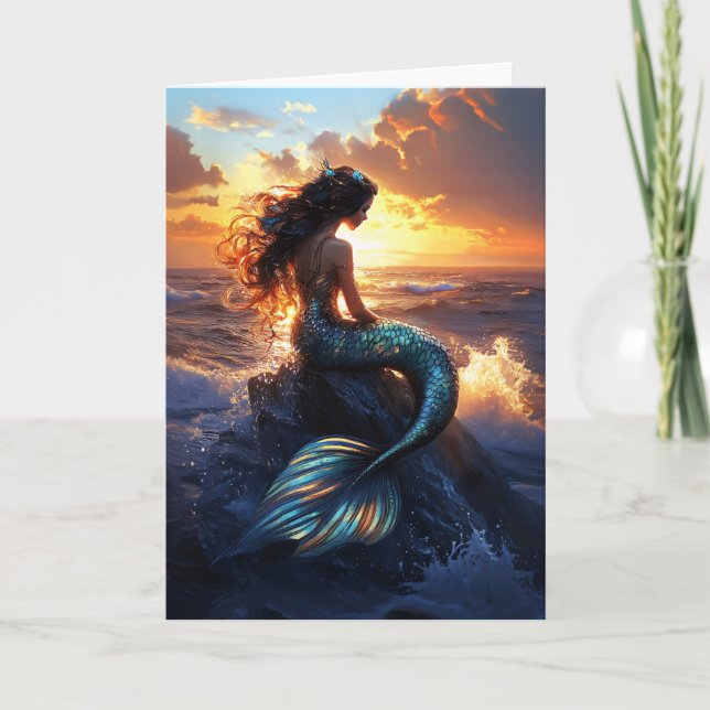 Carte Sirène du coucher de soleil (Devant)