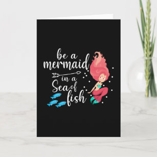 Carte Sirène Sirènes Fille Mer Drôle Anniversaire Idée c