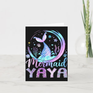 Carte Sirène Yaya Anniversaire Drôle Fille Fête Famille
