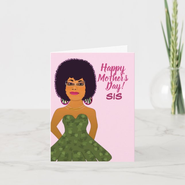 Carte Sis African American Mother's Day Card (Devant)