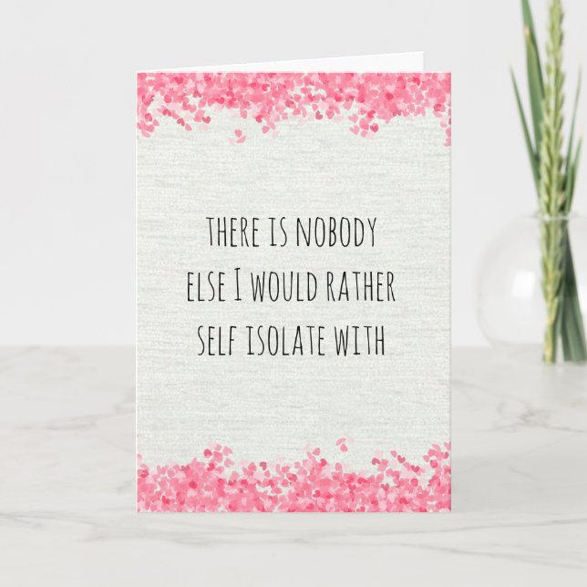 Carte S'isoler en solo Tu me manques (Devant)
