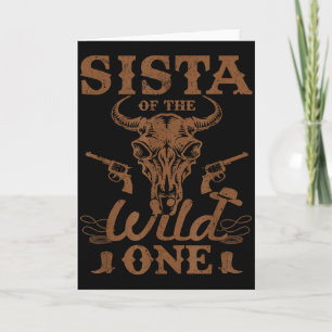 Carte Sista de la folle cow-boy rodéo western fête M
