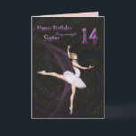 Carte Sister age 14<br><div class="desc">Une belle ballerine dansant sur une carte d'anniversaire pour une soeur</div>