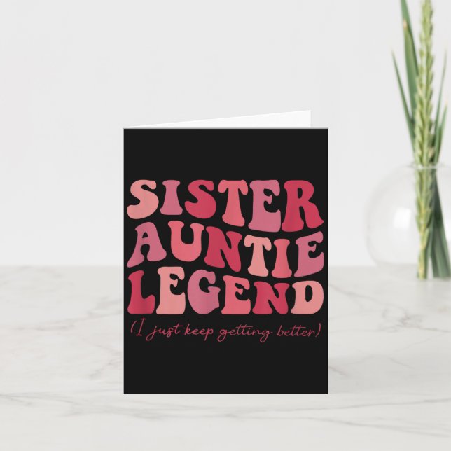 Carte Sister Auntie Legend Groovy Funny Cool Aunties Clu (Devant)