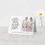 Carte Sister Best Friends Forever Photo Gray Birthday<br><div class="desc">Sister Best Friends Forever Photo Gray text Birthday Especially for your sister on her birthday. Easily add your own favorite photo of you both and personalise your greeting at the bottom and inside.</div>