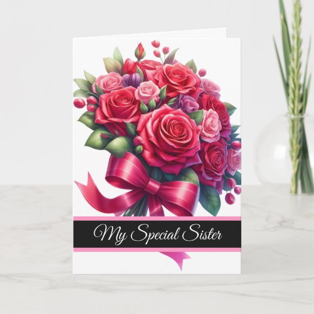 Carte Sister Birthday Card (Devant)