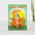 Carte Sister Birthday Card - Moonies Citrus Fairy<br><div class="desc">Sister Birthday Card - Moonies Citrus Fairy</div>